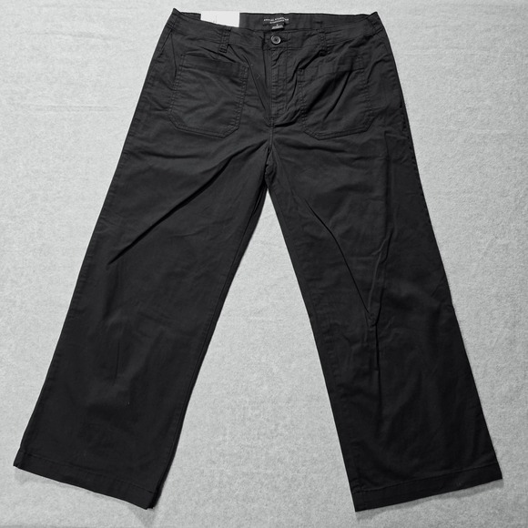 Sanctuary Pants - NWT SANCTUARY High Rise Women's Twill Wide-Leg Ankle Cropped Black Pants